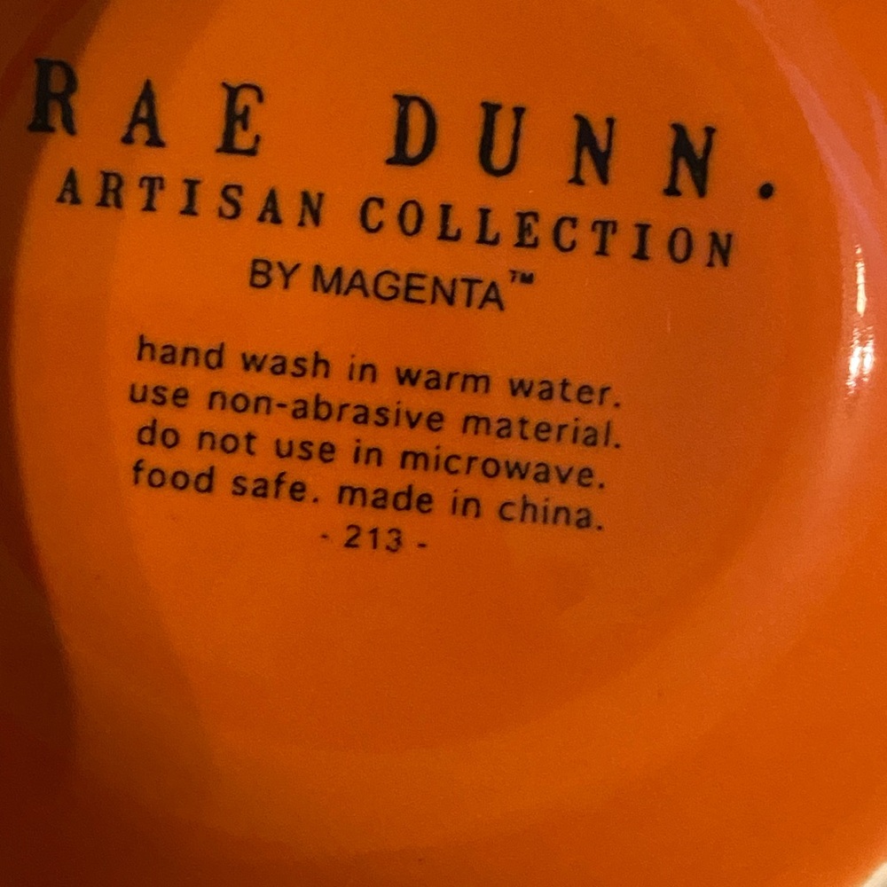 Rae Dunn Orange Bat Mug Double  Sided NWT Halloween - Picture 6 of 6
